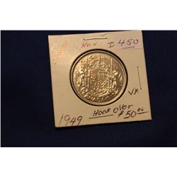 1949 Canada Fifty Cent; Hoof Over #9