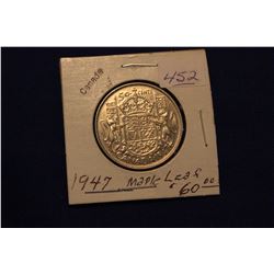 1947 Canada Fifty Cent; Maple Leaf; Straight 7