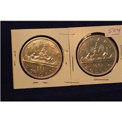 1963 Canada Silver Dollars (2)