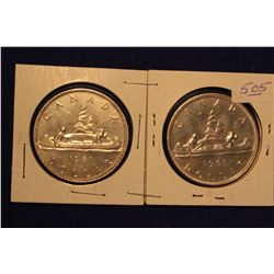 1961 Canada Silver Dollars (2)