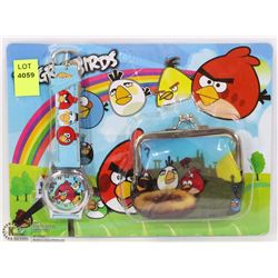 NEW KIDS 2-IN-1 WALLET & WATCH SET - ANGRY BIRDS