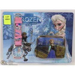 NEW KIDS 2-IN-1 WALLET & WATCH SET - FROZEN
