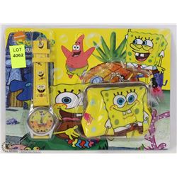 NEW KIDS 2-IN-1 WALLET & WATCH SET - SPONGEBOB