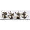 Image 1 : 4 SILVER PLATED ANGEL ORNAMENTS INCL