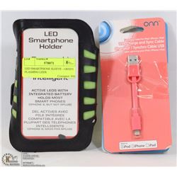 LED SMARTPHONE SLEEVE SOLD WITH 3 USB TO LIGHTNING