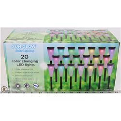 SUNGLO 20PC COLOR CHANGING OUTDOOR LED LIGHT SET