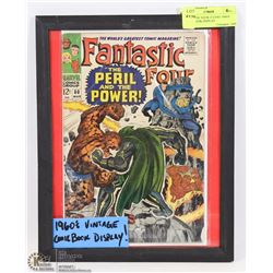 FANTASTIC FOUR 12 CENT 1960'S COMIC BOOK DISPLAY