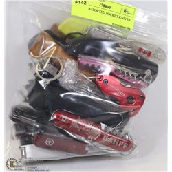 BAG OF ASSORTED POCKET KNIVES
