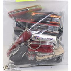 BAG OF ASSORTED POCKET KNIVES