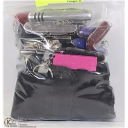 BAG OF ASSORTED POCKET KNIVES
