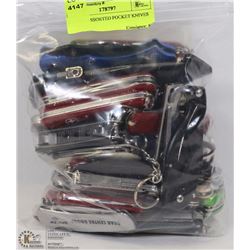 BAG OF ASSORTED POCKET KNIVES