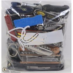 BAG OF ASSORTED POCKET KNIVES
