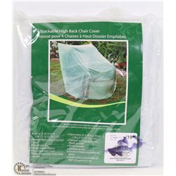 MAINSTAYS 4PC STACKABLE HIGH BACK CHAIR COVERS
