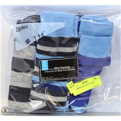 5PK MENS FULL FOOT SOCKS.