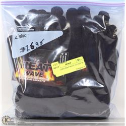 2PK LADIES HEAT WAVE GLOVES W/ CUFFS.
