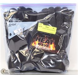 2PK LADIES HEAT WAVE GLOVES W/ CUFFS.