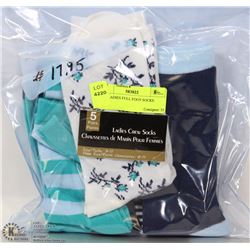 5PK LADIES FULL FOOT SOCKS.