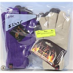 2PK LADIES HEAT WAVE GLOVES.