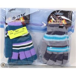 2PK KIDS HEAT WAVE MITTENS.