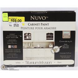CASE OF NUVO CABINET PAINT -COVERS 100SQ FT -