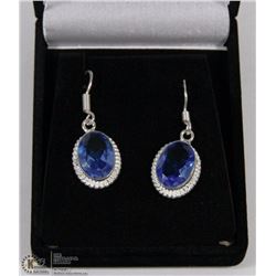 #14-BLUE TOPAZ GEMSTONE EARRINGS
