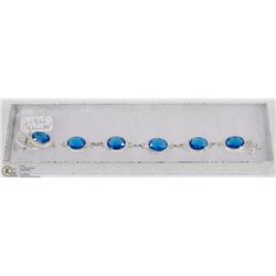 #12-BLUE TOPAZ GEMSTONE BRACELET