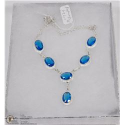 #10-BLUE TOPAZ GEMSTONE NECKLACE