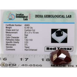 #69-RED TOPAZ GEMSTONE