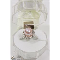 #123-AKOYA PURPLE CULTURED PEARL RING