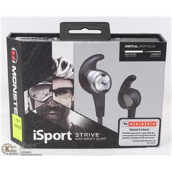 MONSTER ISPORT STRIVE HIGH IMPACT AUDIO HEADPHONES
