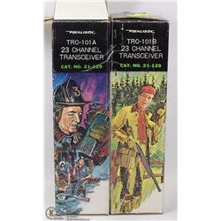 VINTAGE SET OF 2 REALISTIC TRANSCEIVERS