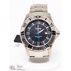 3) ROOTS ACQUISITIONS SS BLACK DIAL MENS WATCH