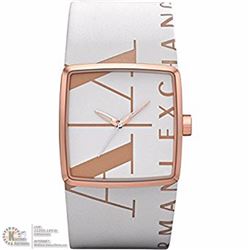 7) ARMANI EXCHANGE WHITE STRAP, SS LADIES WATCH