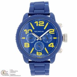 16) ROCAWEAR BRACELET ENAMEL BEZEL MENS WATCH