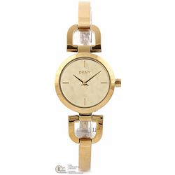 18) DKNY GOLD-TONE SS BRACELET LADIES WATCH