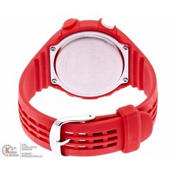 20)ADIDAS QUESTRA RED BAND GRAY DIGITAL DIAL WATCH