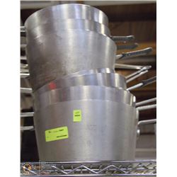 LOT OF 10 COMMERCIAL POTS WITH HANDLES