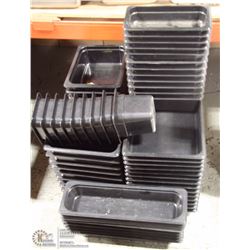 LARGE LOT OF 60 PLUS BLACK INSERTS OF VARIOUS SIZE