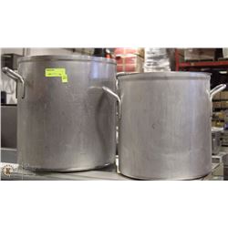 LOT OF 2 LARGE COMMERCIAL POTS ( 1 LID)