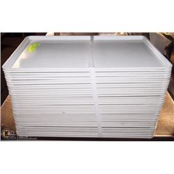 STACK OF 35 TRAYS 19"X12"  ON CHOICE