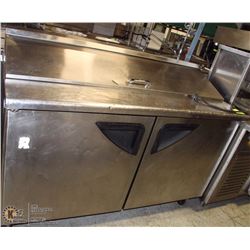 STAINLESS STEEL PIZZA PREP STATION 6'X43"