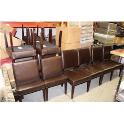 LOT OF 12 LEATHERETTE RESTAURANT CHAIRS