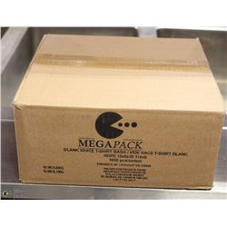 ME#37), BOX OF 1000 T-SHIRT BAGS 10"X6"X20"