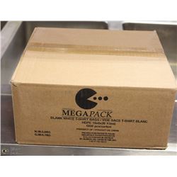 ME#37), BOX OF 1000 T-SHIRT BAGS 10"X6"X20"