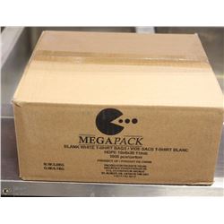ME#37), BOX OF 1000 T-SHIRT BAGS 10"X6"X20"