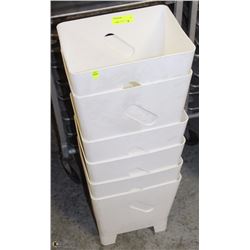 LOT OF 6 SILVER KING MILK CRATES