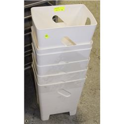 LOT OF 6 SILVER KING MILK CRATES