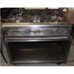 6 BURNER GAS COOKTOP ON STAND 36 X 30 X 36