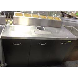 STAINLESS STEEL TOP CONDIMENT STATION 48 X 24 X 36
