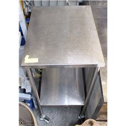 SIDE TABLE, STAINLESS STEEL 20"X16"X35"HIGH